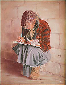 "Girl Studying"